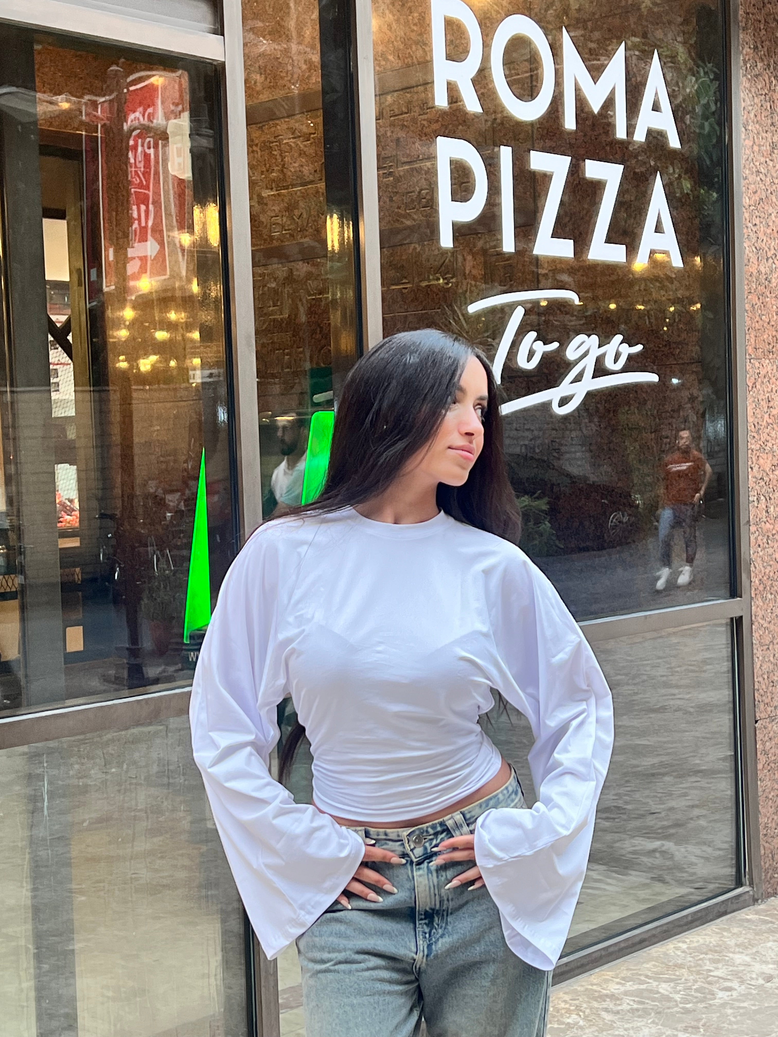 White Fit & Flare tee