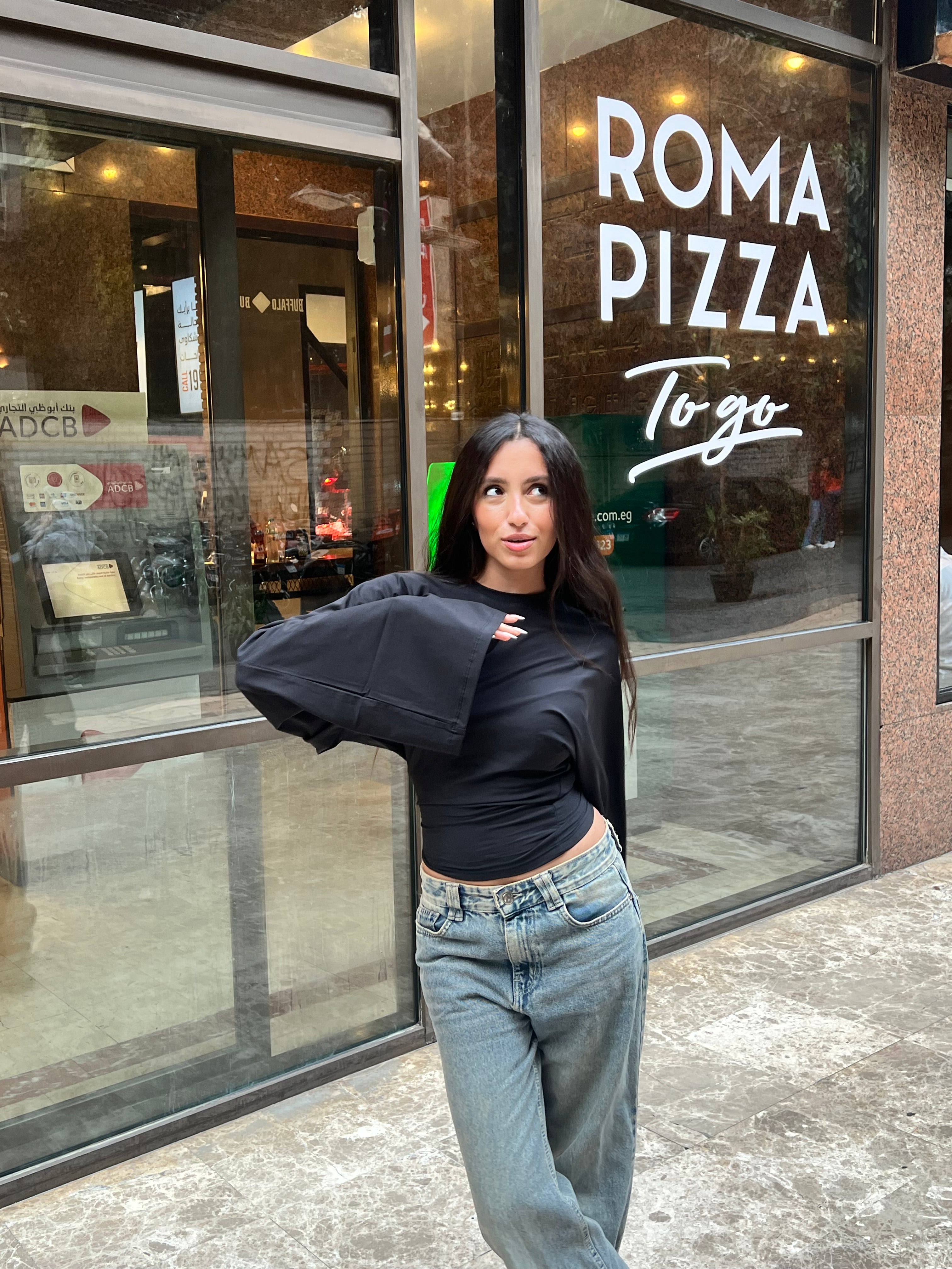 Black Fit & Flare tee