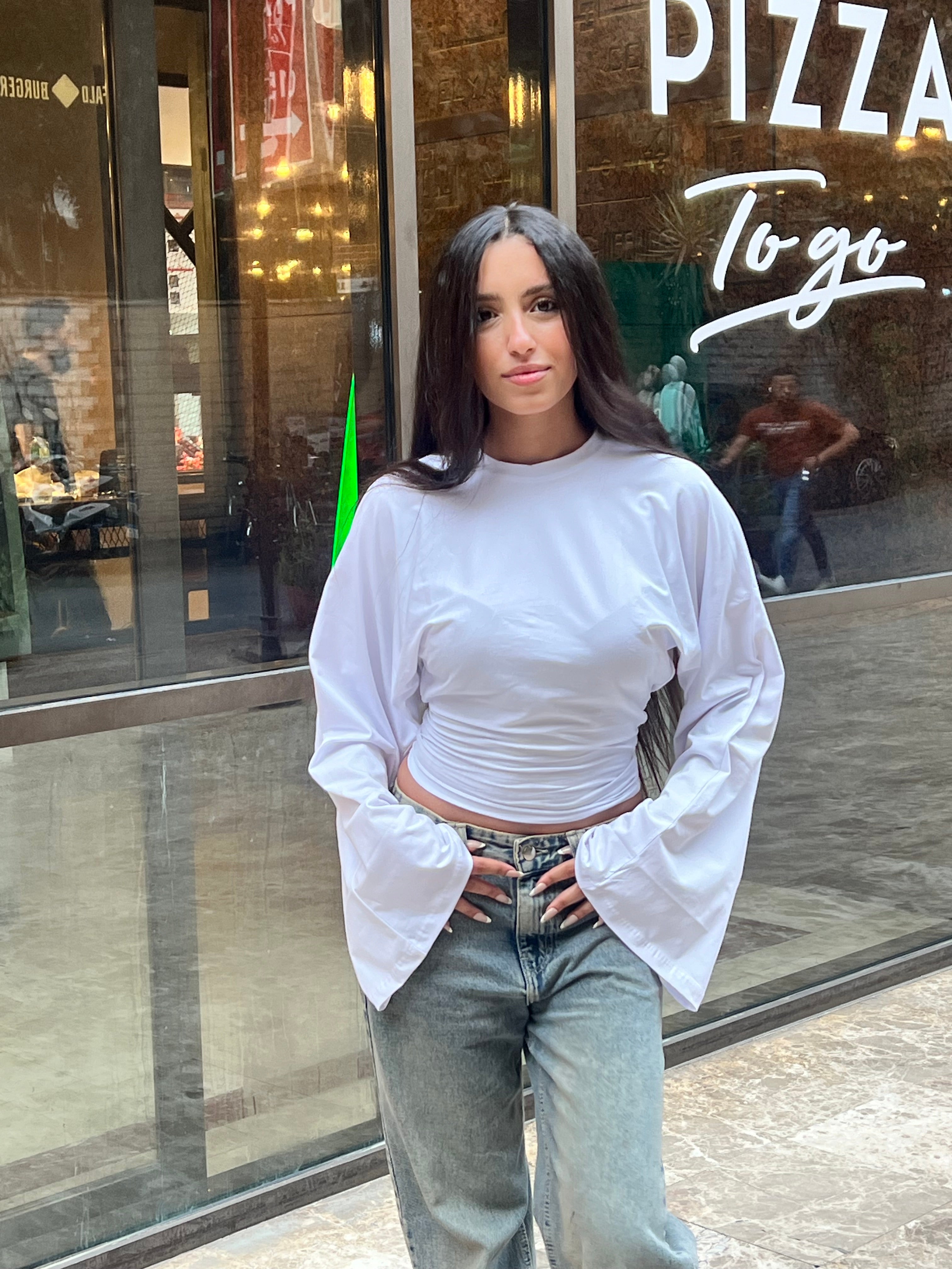 White Fit & Flare tee