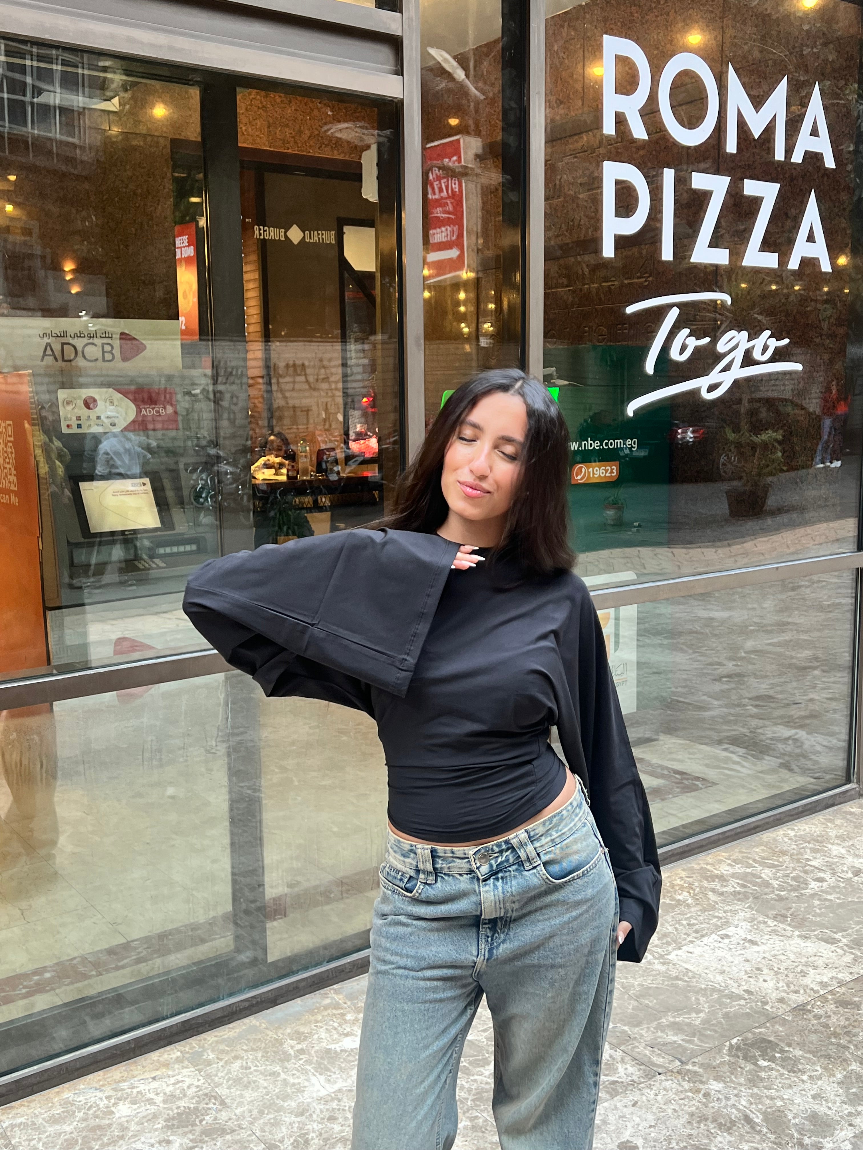 Black Fit & Flare tee