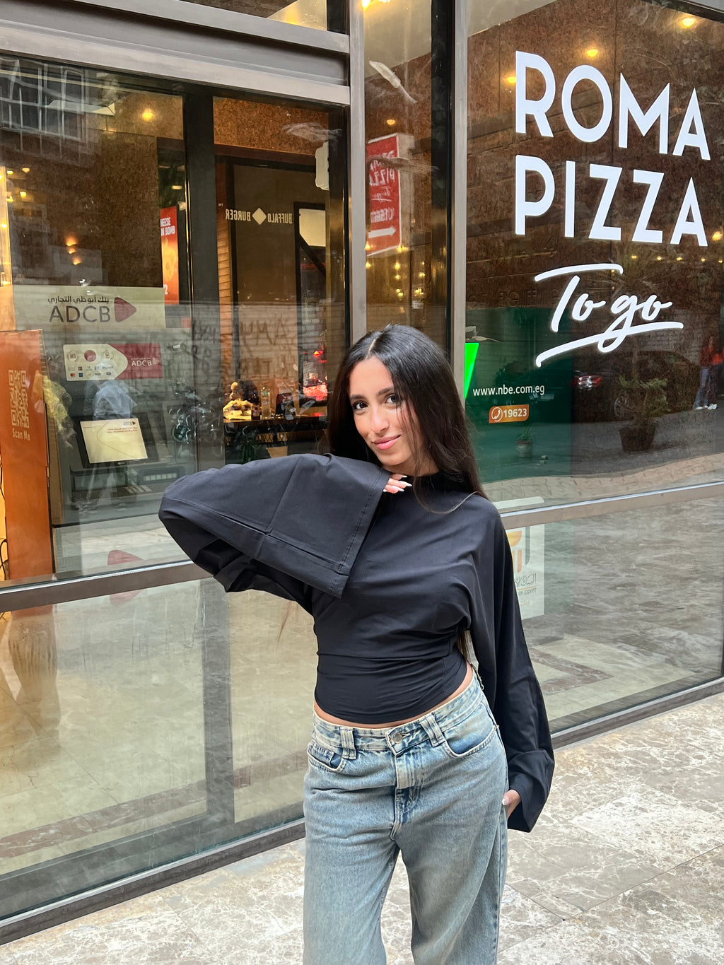 Black Fit & Flare tee
